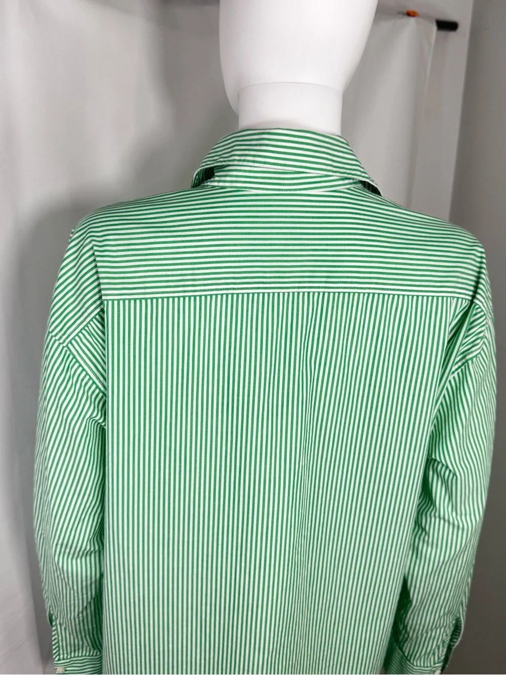 Favorite Daughter The Door’s Always Open Ex-Boyfriend Shirt Green Stripe S - Picture 10 of 11